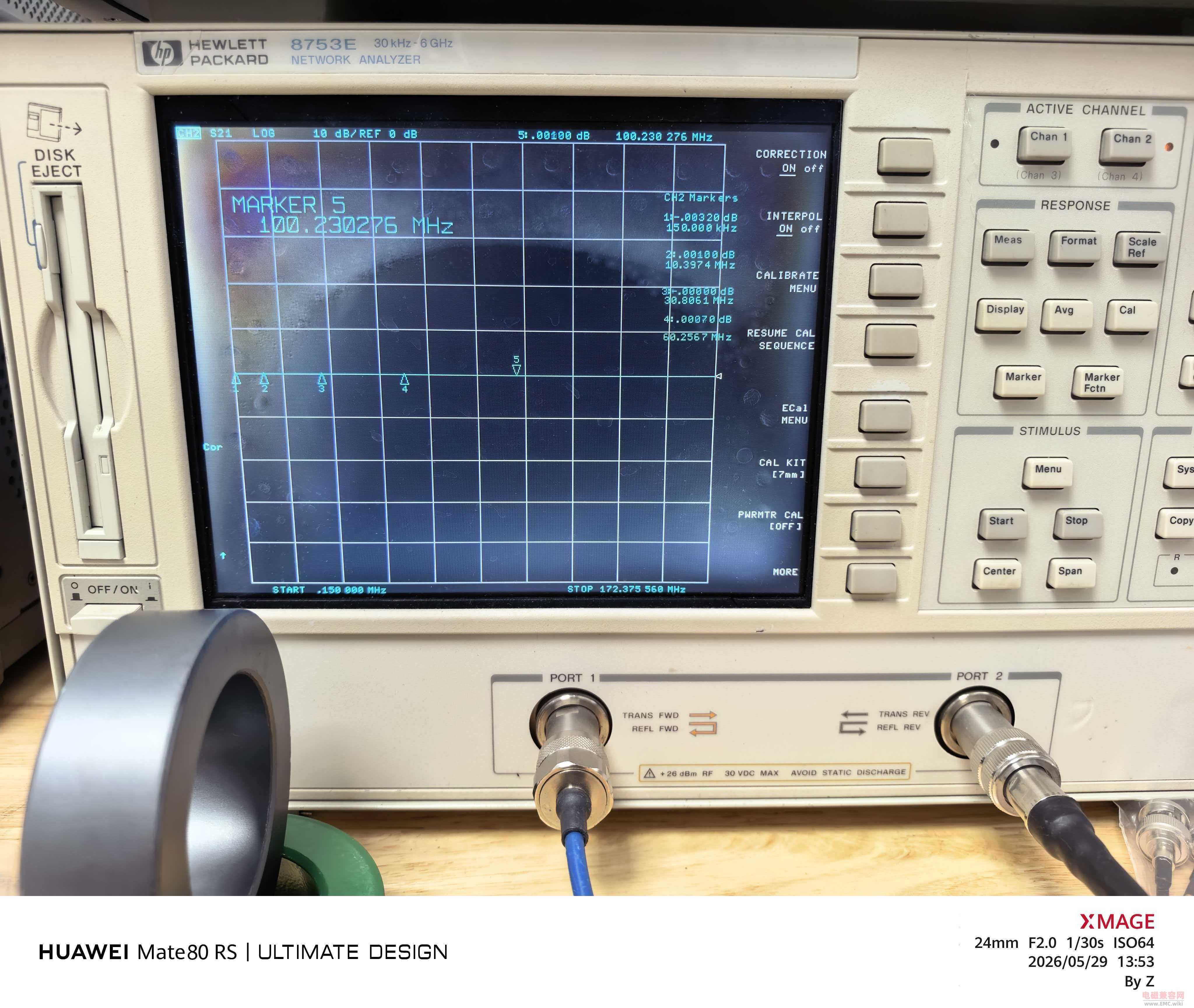 射频测试基础：HP 8753E 网络分析仪传输测量归一化（校准）指南