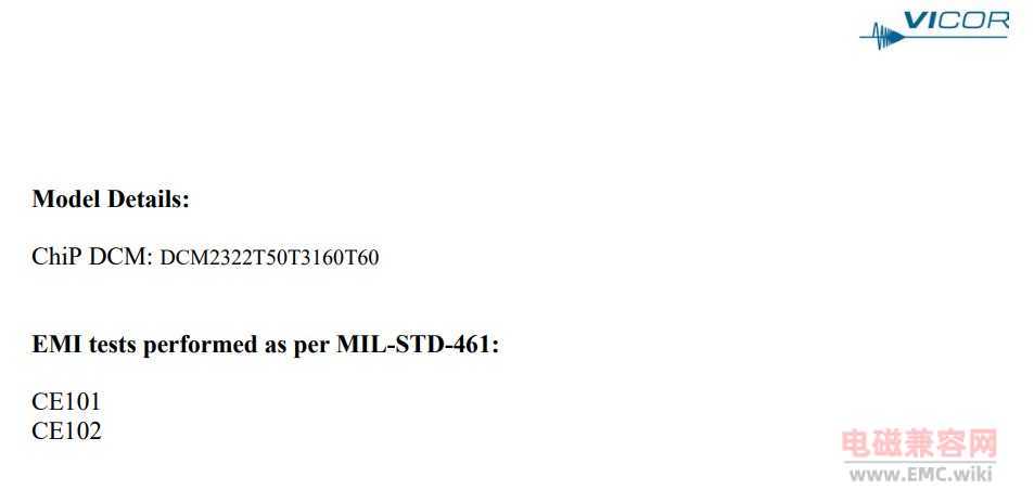 MIL-STD-461-CE101-CE102 test report