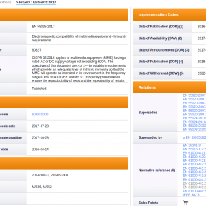EN 55035 & EN 55020 & EN 55024